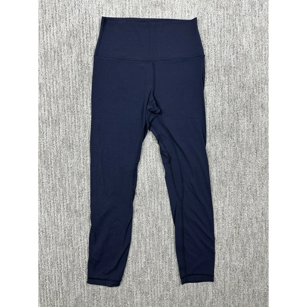 Lululemon Wunder Under Leggings Size 6 Navy Blue High Rise Yoga Pants